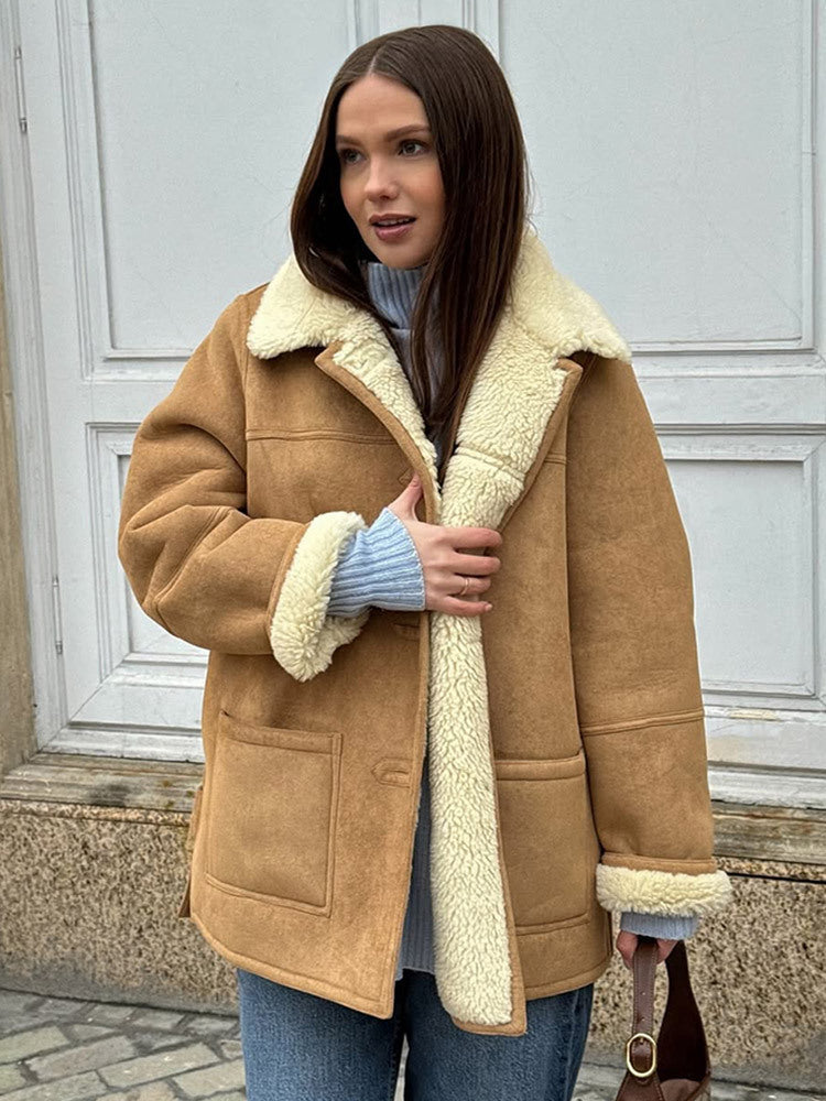 Damen Oversized Kunstfelljacke im lässigen Schnitt Krohn-e