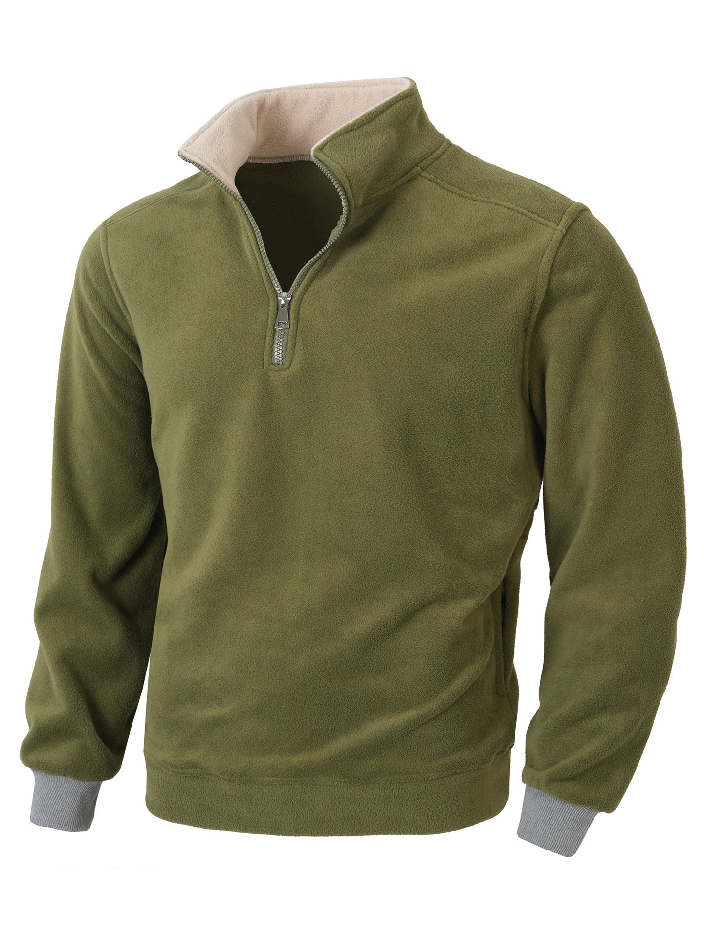 Herren Fleecejacke mit halblangem Reißverschluss Krohn-e