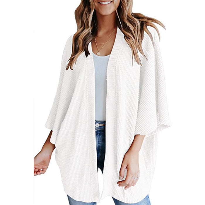 Damen lässiger Strickjacke im Waffelmuster Krohn-e