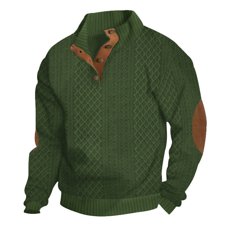 Herren Sweatshirt mit strukturiertem Strickmuster details Krohn-e