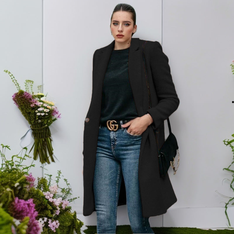 Damen elegante und bequeme Wollmantel Krohn-e