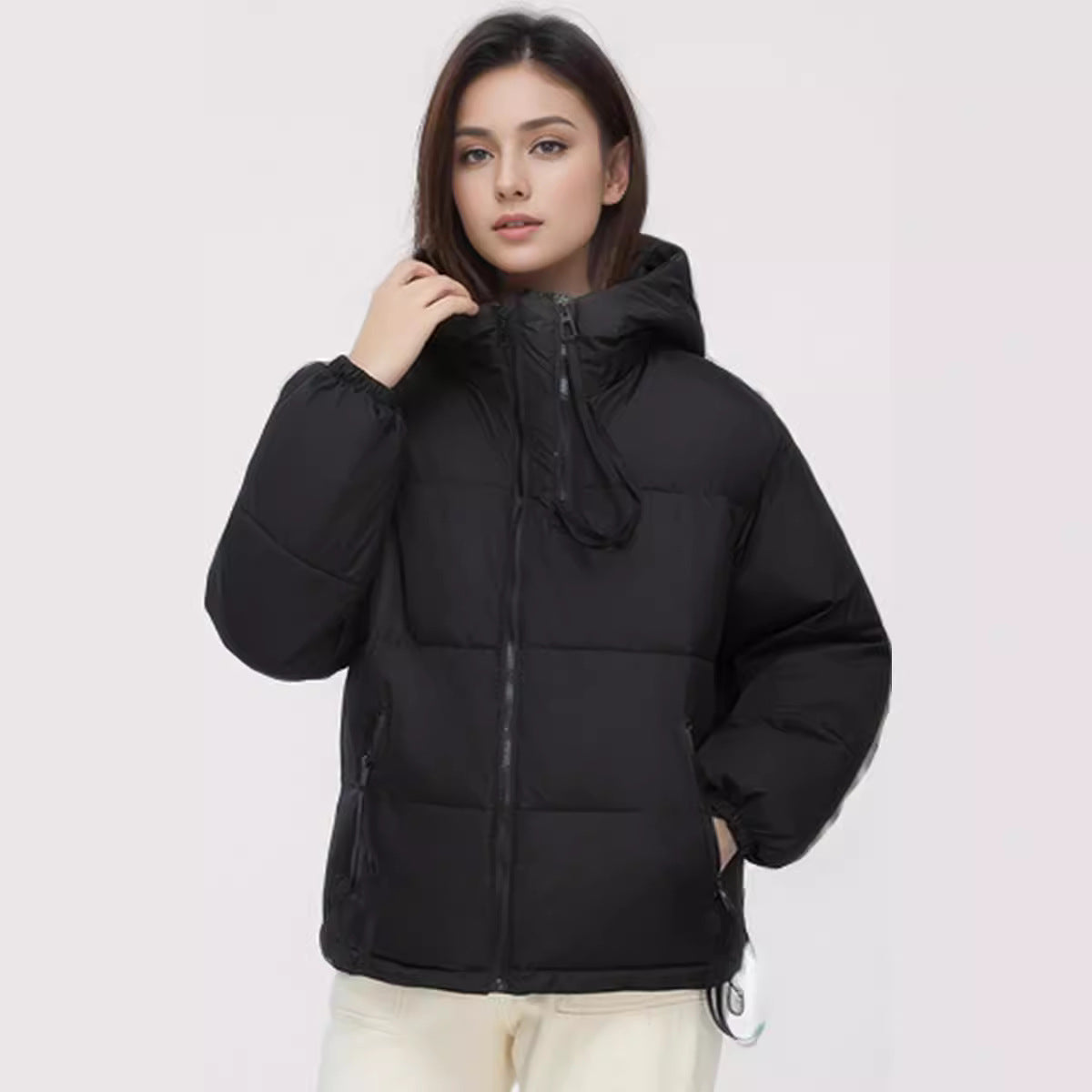 Damen wasserabweisende Winterjacke mit verstellbarer Kapuze und praktischen Taschen Krohn-e