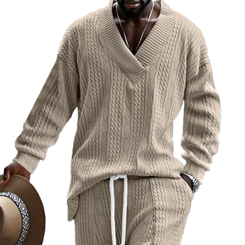 Herren Strickpullover mit modernem V-Ausschnitt und lässigem Design Krohn-e