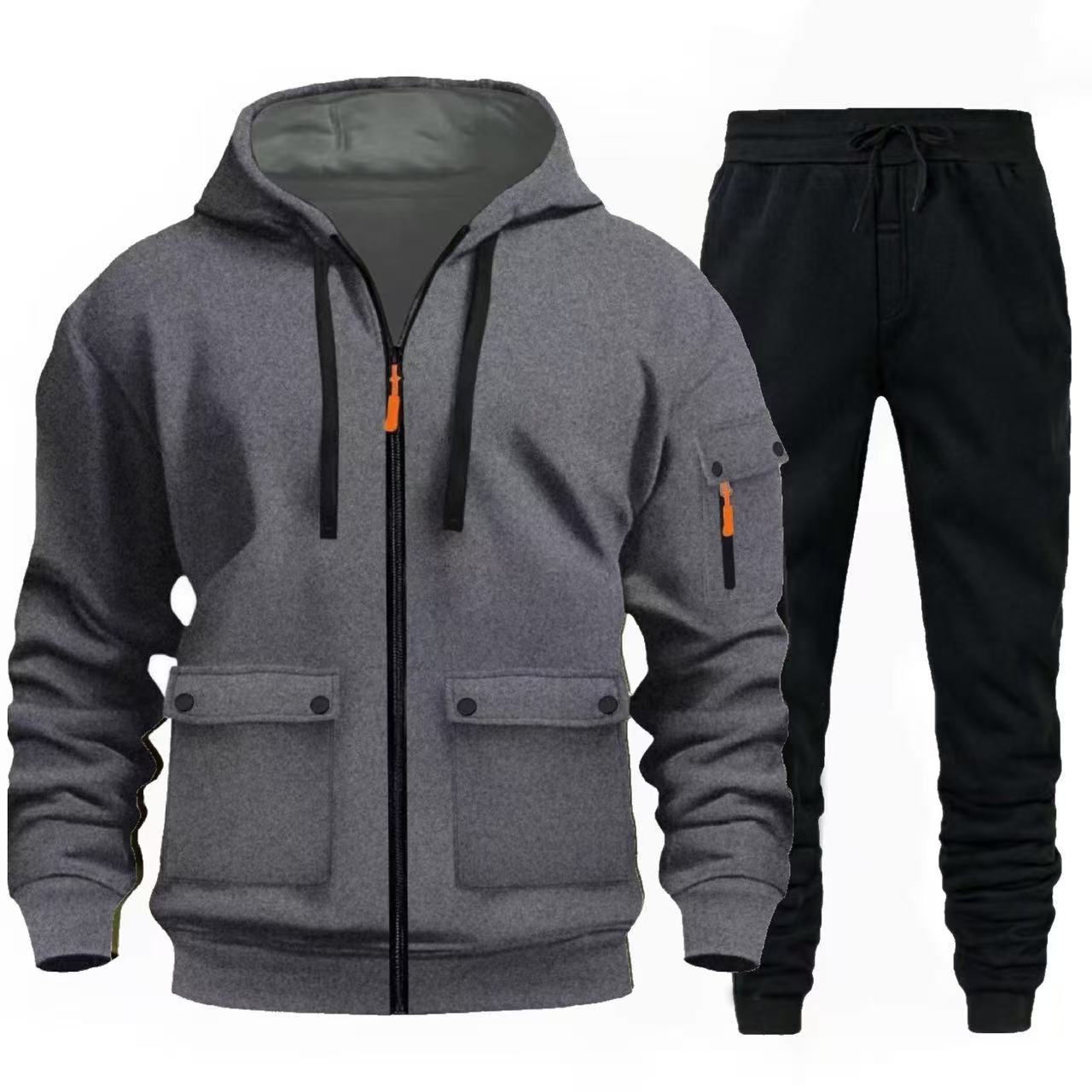Herren sportlicher Jacke mit praktischen Taschen und Jogginghose Krohn-e