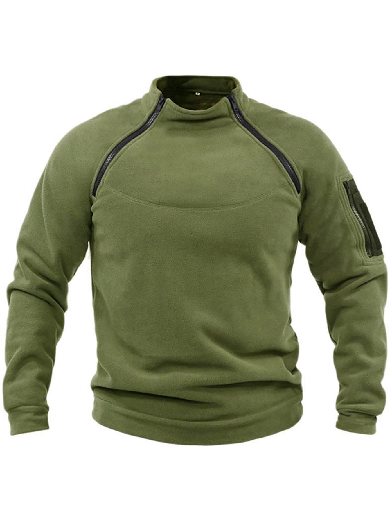 Herren Thermo-Fleecepullover mit hochschließendem Kragen und praktischen Taschen Krohn-e