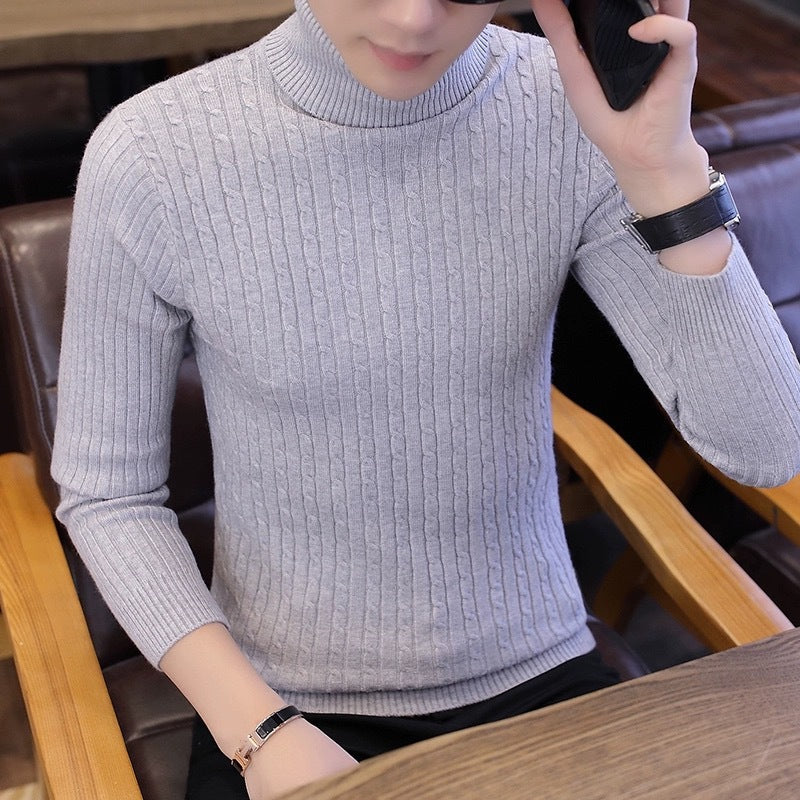Damen Strickpullover mit hohem Kragen und Rippenmuster Krohn-e