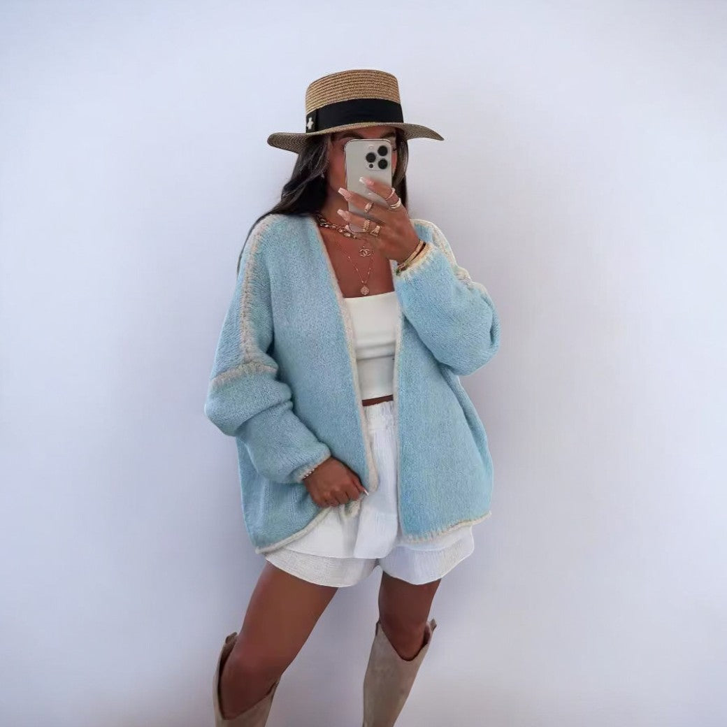 Krohn-e | Elegante Strickjacke Im Overgröße Stil