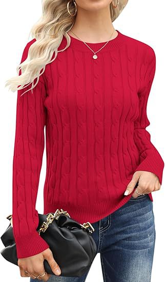 Damen klassischer Strickpullover mit Zopfdesign Krohn-e
