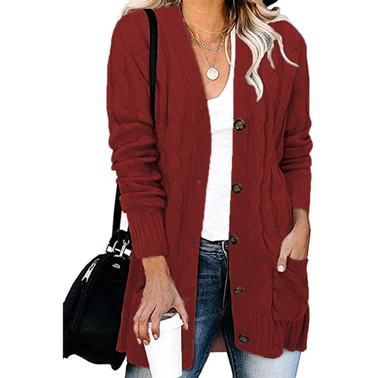 Damen Strickjacke mit Zopfdesign und praktischen Taschen Krohn-e