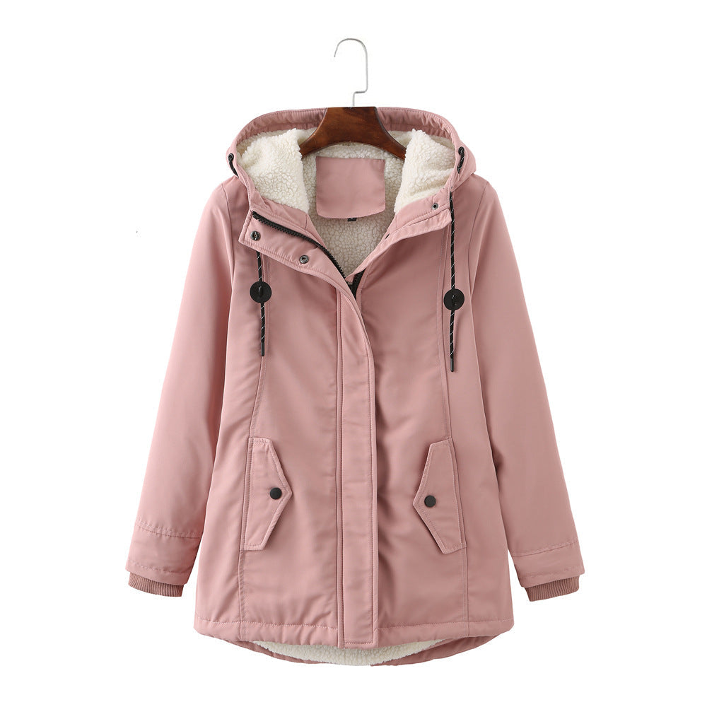 Damen warme Fleecegefütterte Parka-Jacke mit verstellbarem Taillenzug Krohn-e