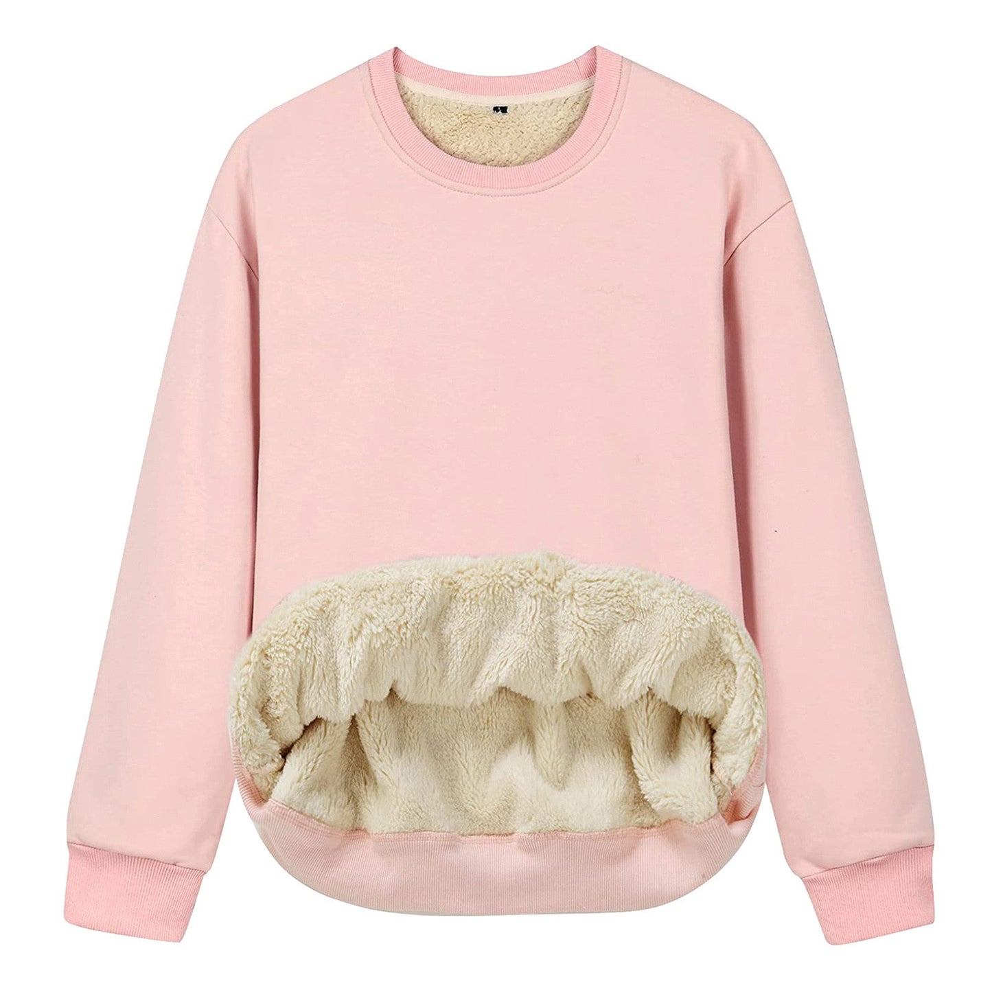 Damen Kuscheliger Sweatshirt mit weichem Innenfutter und Rundhalsausschnitt Krohn-e