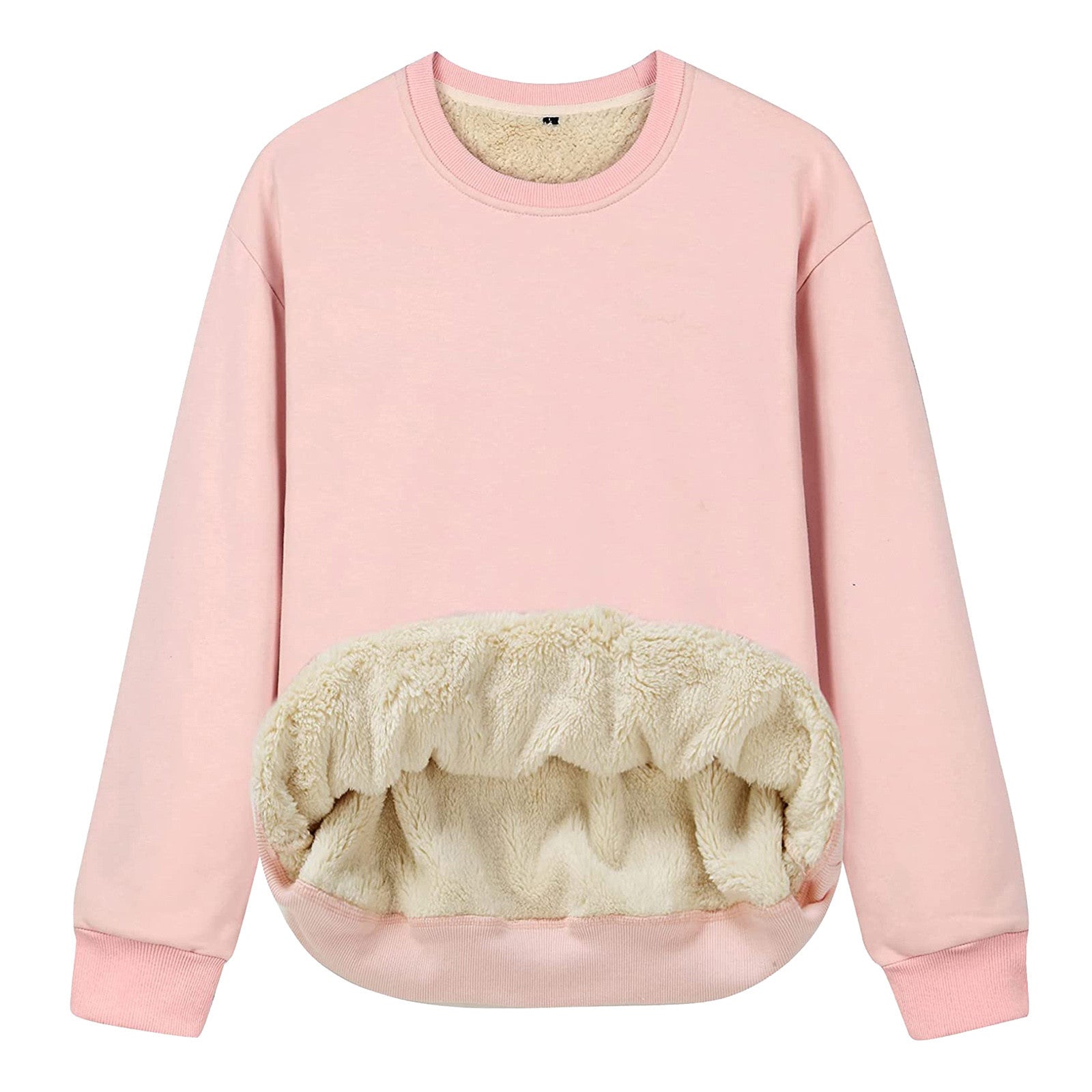 Damen Kuscheliger Sweatshirt mit weichem Innenfutter und Rundhalsausschnitt Krohn-e