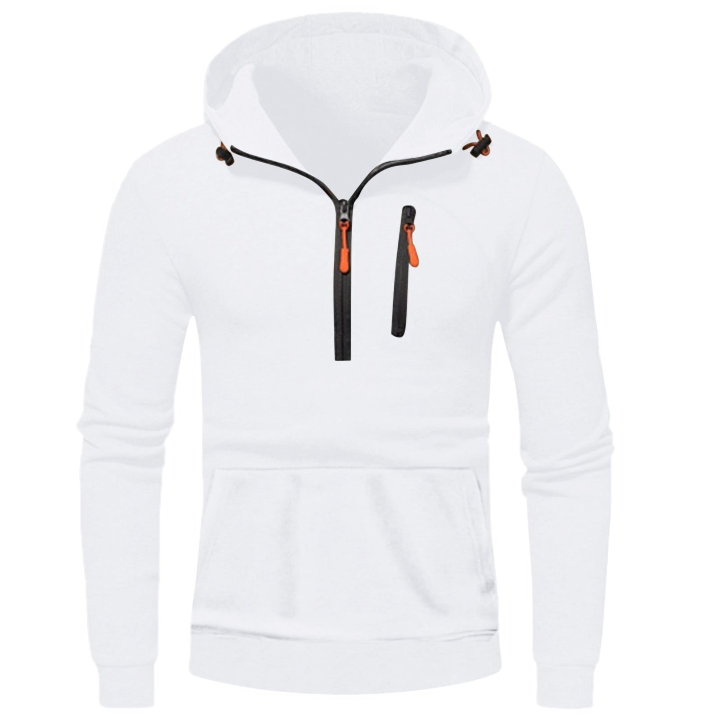 Herren moderner Kapuzenpullover mit innovativem halben Reißverschluss Krohn-e