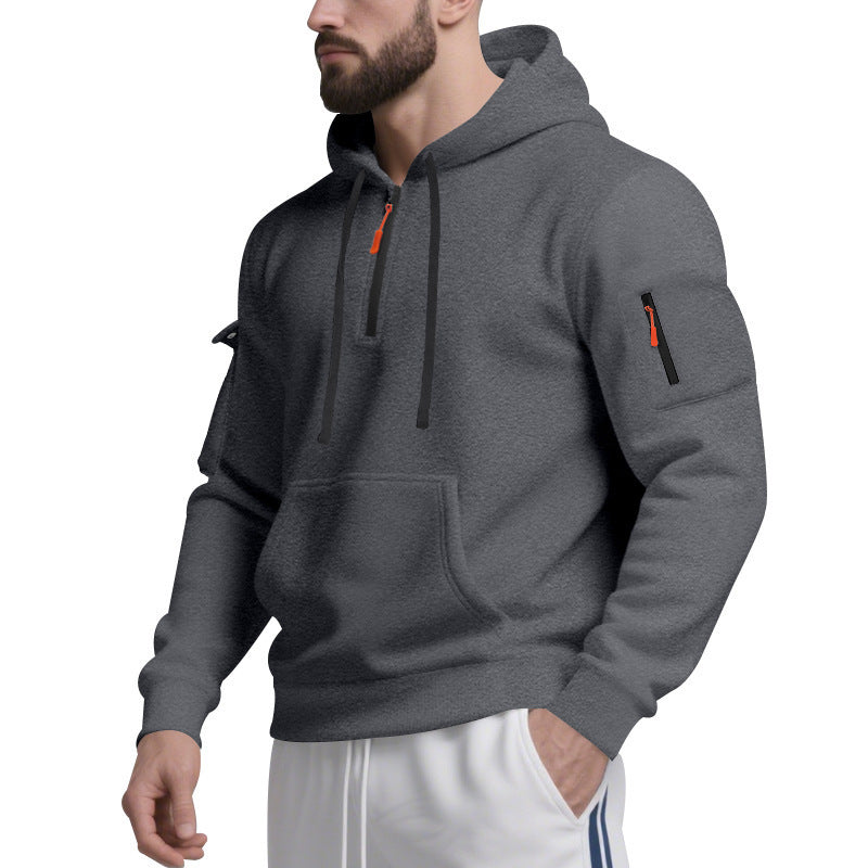 Herren Sport Hoodie mit praktischem Reißverschluss und seitlichen Taschen Krohn-e