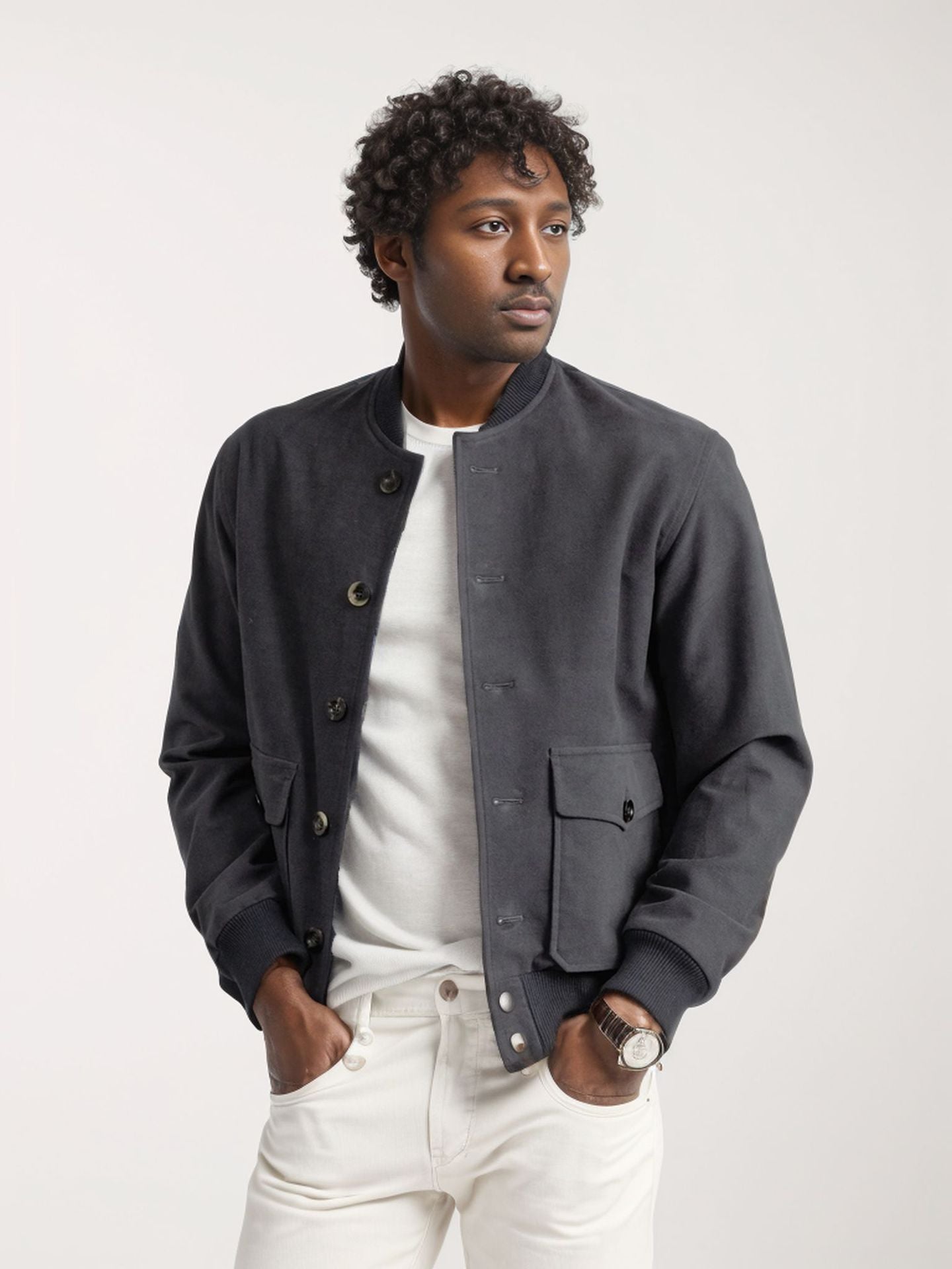 Herren lässige Steppjacke mit praktischen Taschen Krohn-e
