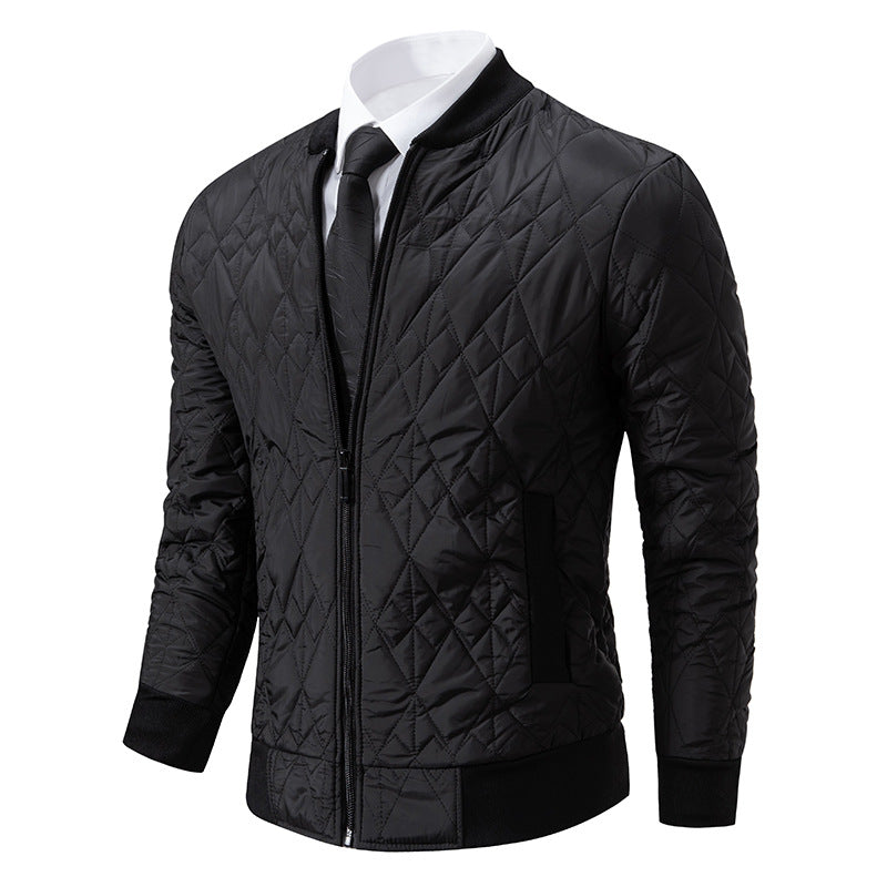 Herren gesteppte Freizeitjacke mit modischem Design und hohem Kragen Krohn-e