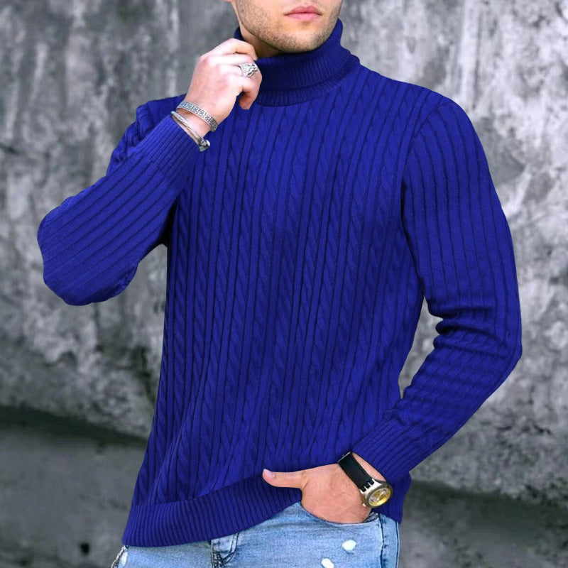 Herren moderner Rollkragenpullover mit strukturiertem Design Krohn-e