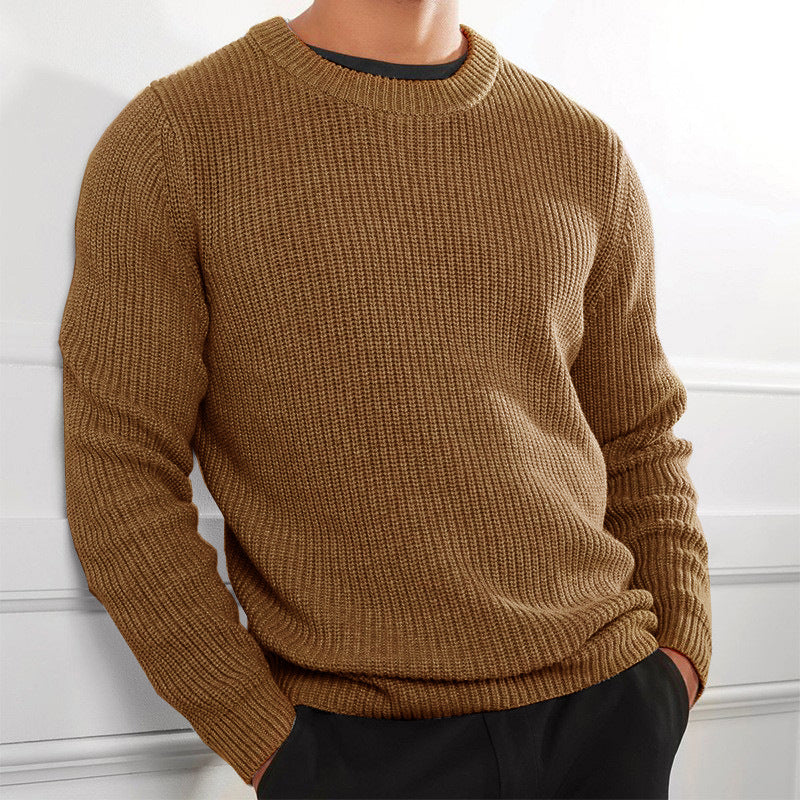 Herren Strickpullover mit strukturiertem Design und Rundhalsausschnitt Krohn-e