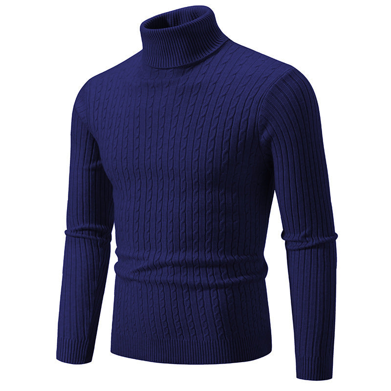 Herren Rollkragenpullover mit strukturiertem Kabelstrickdesign Krohn-e