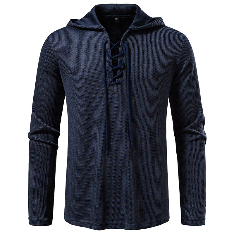 Herren Kapuzenpullover mit innovativer Schnürung und strukturiertem Design Krohn-e