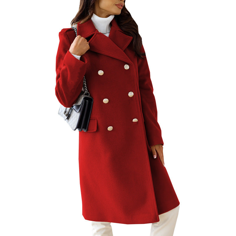 Damen Elegante und warme Wollmantel Krohn-e