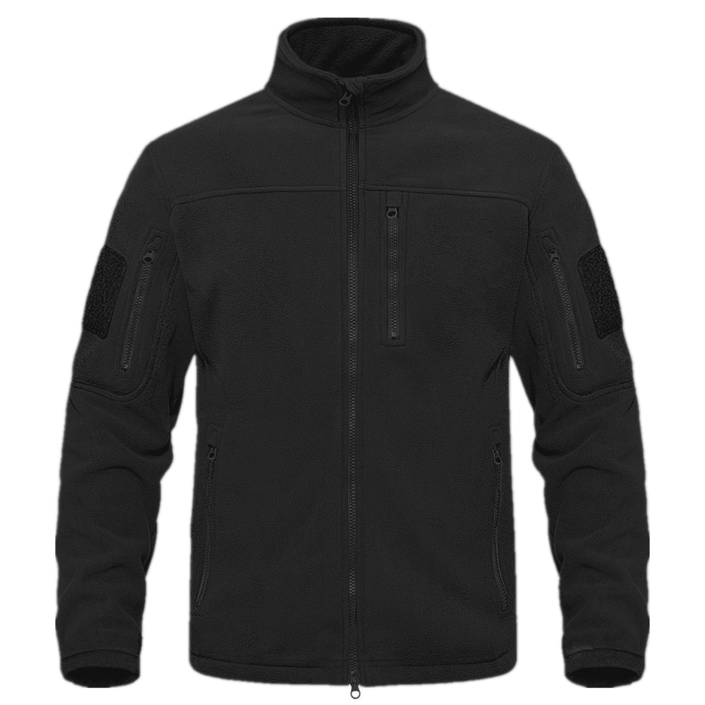Herren Fleecejacke mit vielseitigen Taschen und hochschließendem Kragen Krohn-e