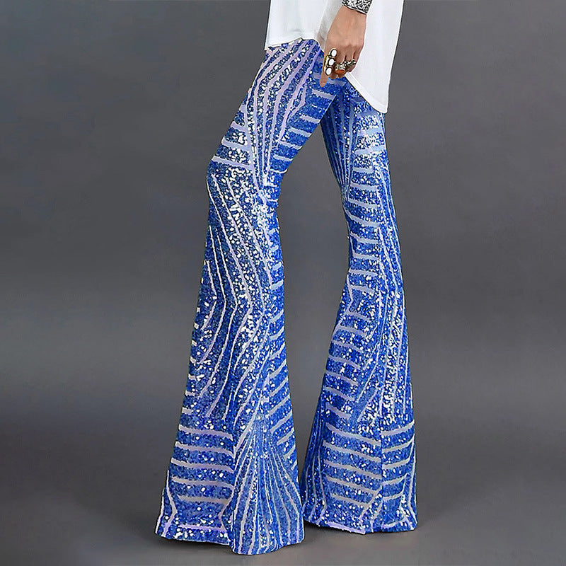 Krohn-e | Glitzer Schlagpaillettenhose