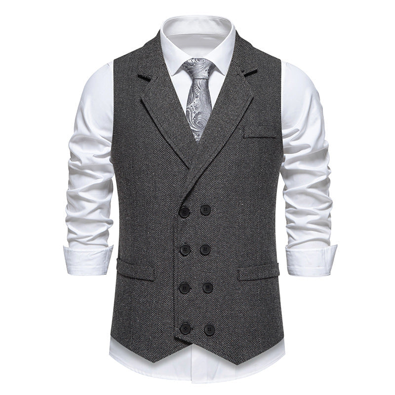 Herren Elegante Anzugweste mit klassischem Hahnentrittmuster und modernem Schnitt Krohn-e