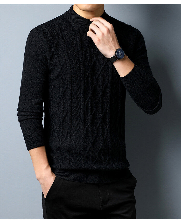Herren Strickpullover mit strukturiertem Zopfmuster Krohn-e