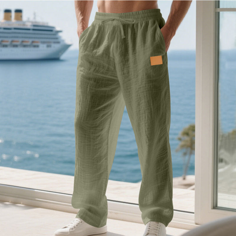 Herren Bequeme und luftige Sommerhose aus leichtem Leinenmaterial Krohn-e