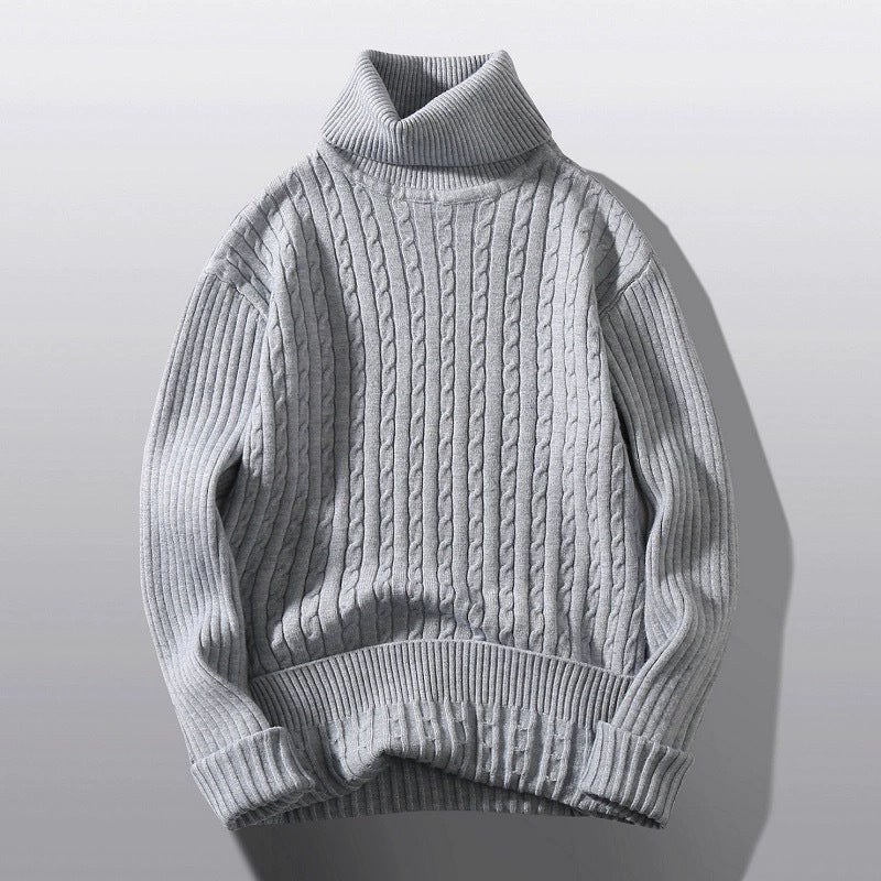 Damen Strickpullover mit hohem Kragen und Rippenmuster Krohn-e