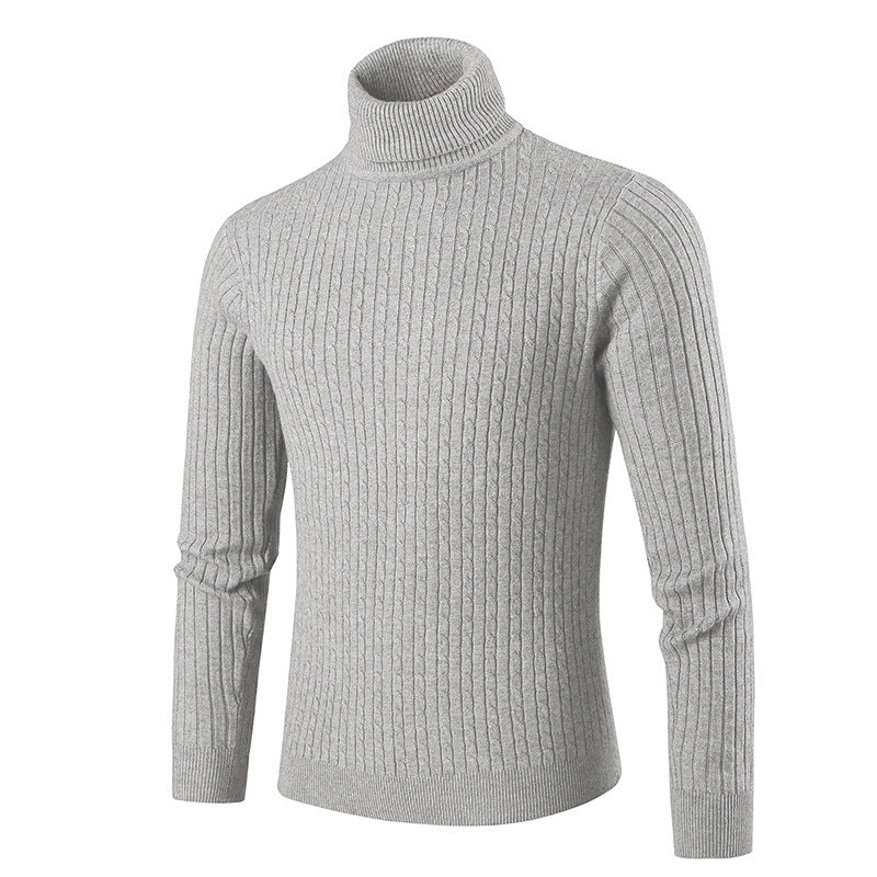 Herren modischer Rollkragenpullover aus strukturiertem Strick Krohn-e