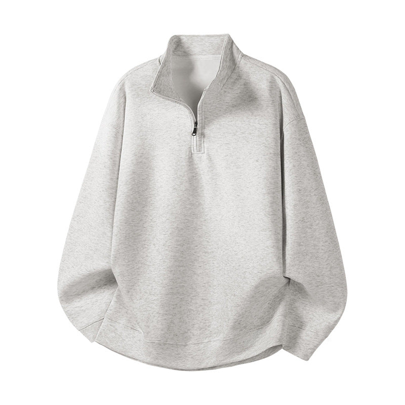 Damen Oversized Fleecepullover mit halb offenem Kragen Krohn-e