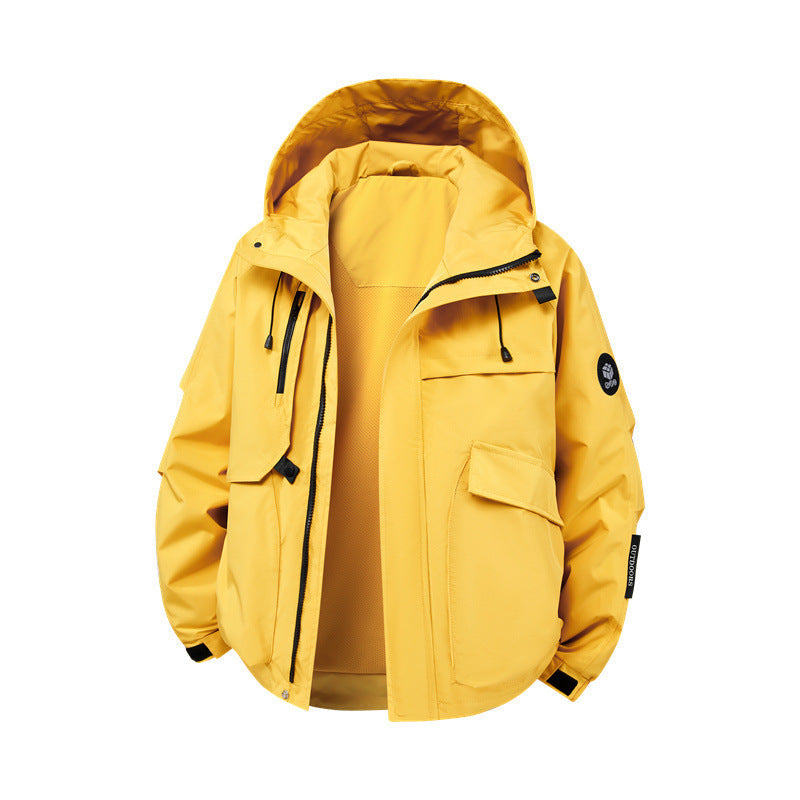 Herren technische Outdoor-Jacke mit Material und zahlreichen Reißverschlusstaschen Krohn-e