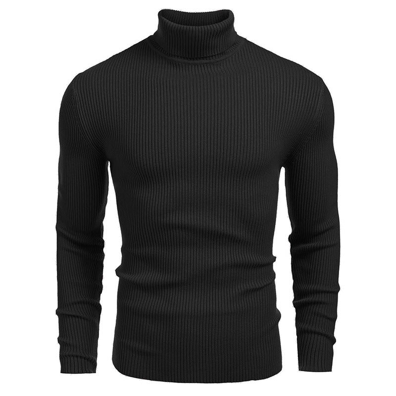 Herren Rollkragenpullover aus feinem Rippstrick Krohn-e