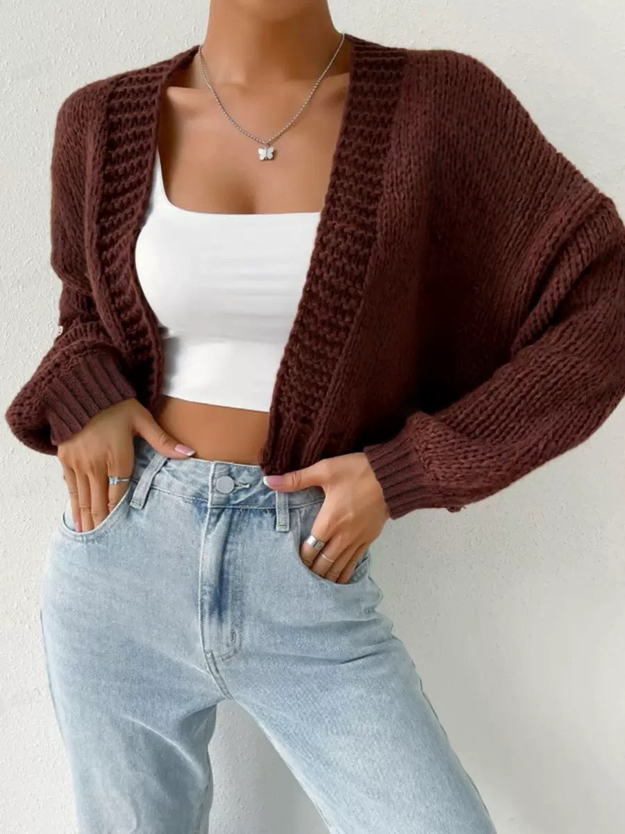 Damen Strukturierter Strick-Cardigan mit lässigem Schnitt Krohn-e