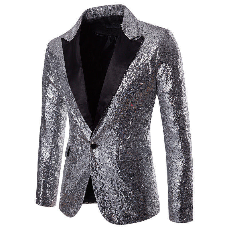 Herren Funktionsblazer mit Pailletten und klassischem Revers Krohn-e