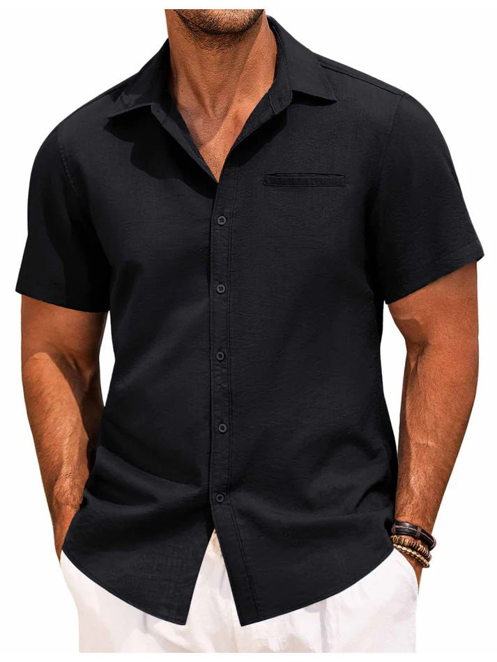 Hellblaues Kurzarmhemd Finn