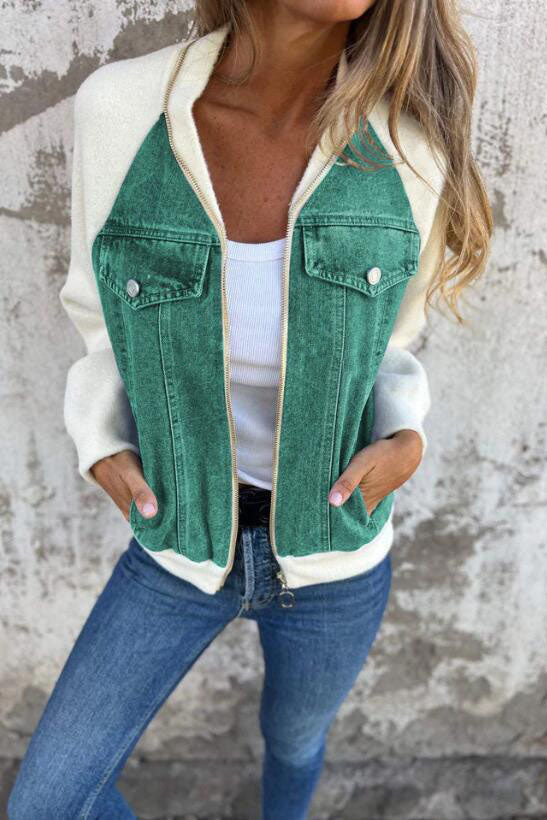 Krohn-e | Gestrickte Patchwork Kapuzenjacke