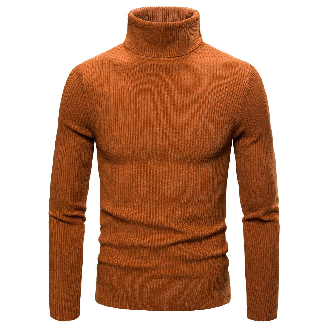 Herren Stehkragen Pullover aus feiner Rippenstrick Krohn-e