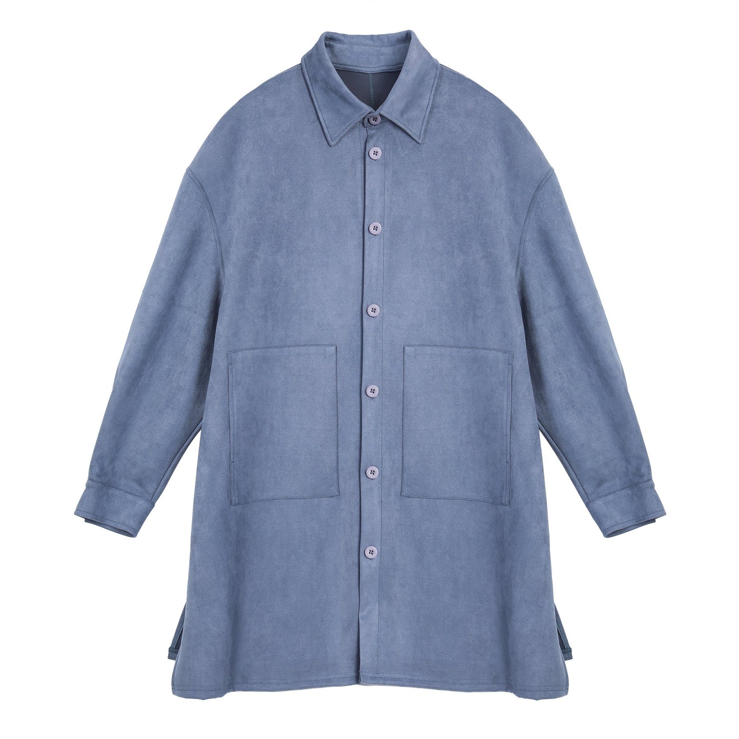 Damen Oversize Hemdenjacke aus weichem Suede mit großen Taschen Krohn-e