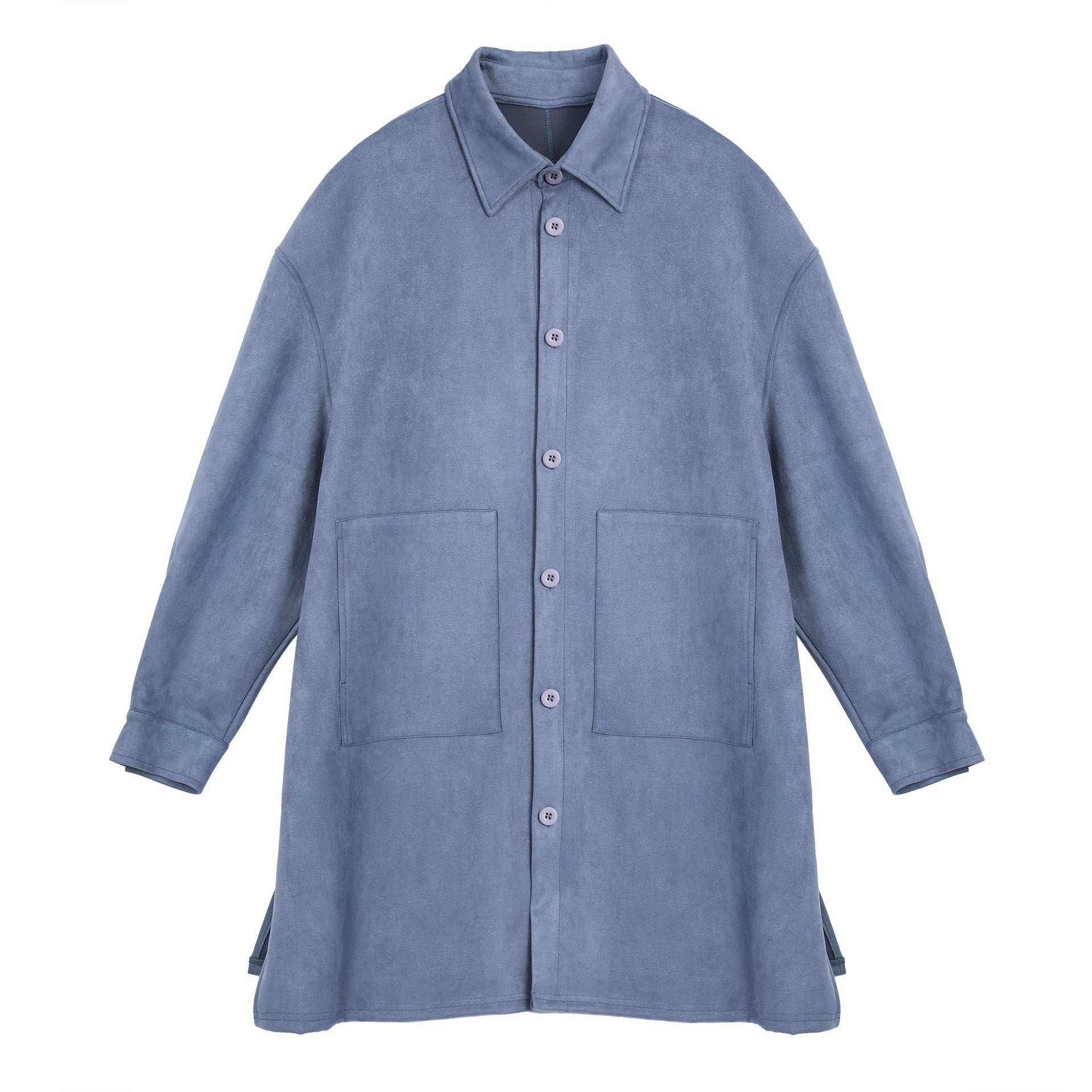Damen Oversize Hemdenjacke aus weichem Suede mit großen Taschen Krohn-e