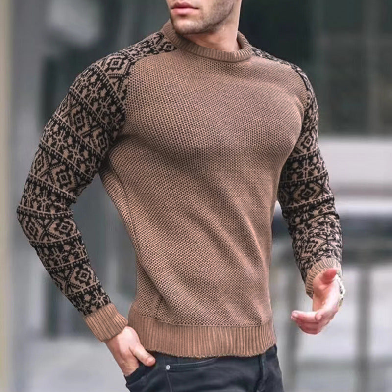 Herren Strickpullover mit grafischem Muster Krohn-e