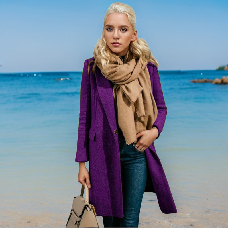 Damen Eleganter Trenchcoat mit Doppelknopfleiste und hochwertigem Material Krohn-e