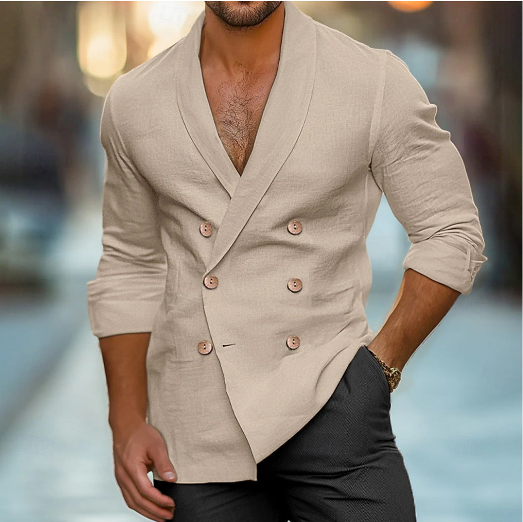 Herren stilvolle und elegante Leinenjacke Krohn-e