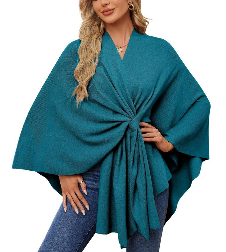 Damen Eleganter Wickelpullover mit asymmetrischem Schnitt Krohn-e