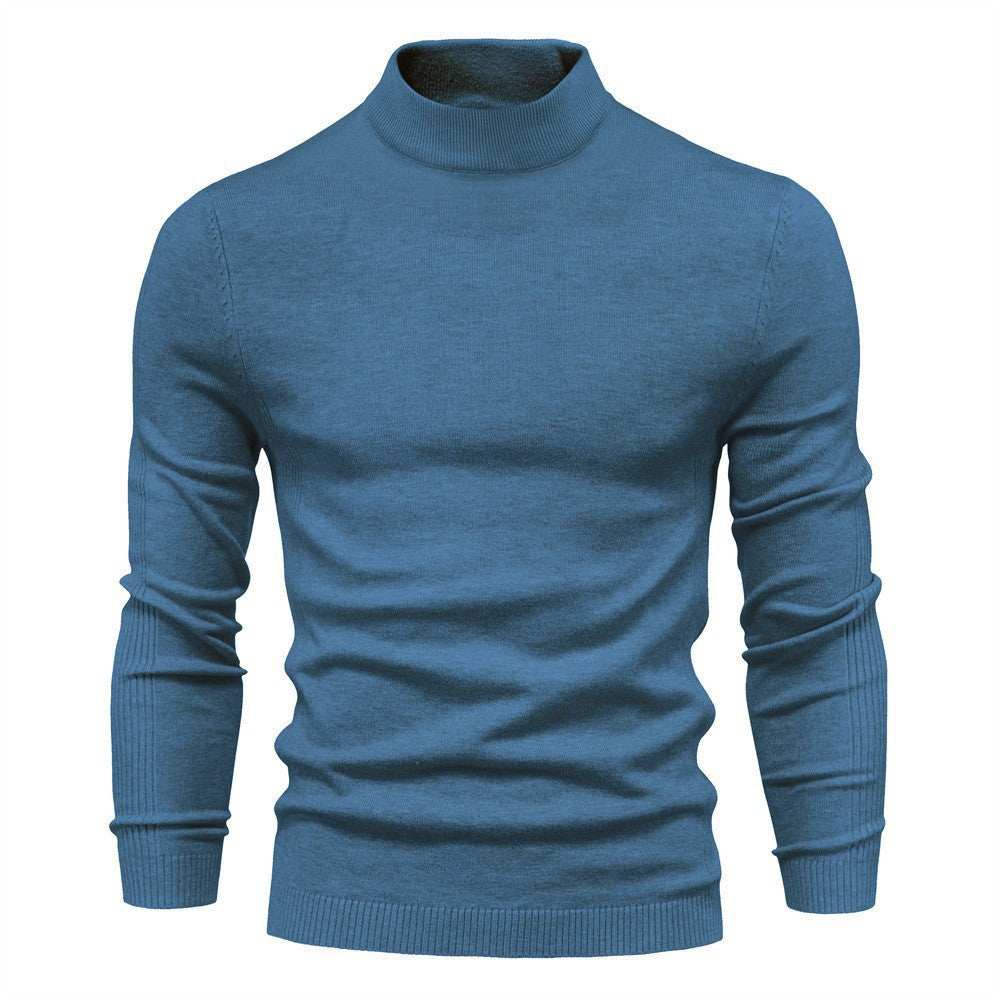 Herren stilvoller Rollkragenpullover aus weicher Merinowolle Krohn-e