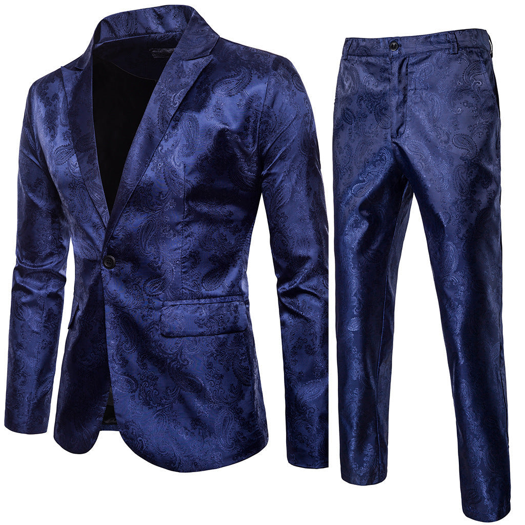 Herren elegantes Anzug-Set mit feinem Paisleymuster Krohn-e