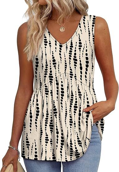 KROHN-E Damen Casual Top Ärmellos Relaxed Fit Vielseitig