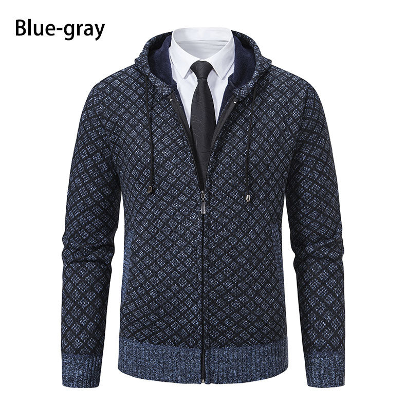 Herren modische Sweatjacke mit Kapuze und elegantem Muster Krohn-e